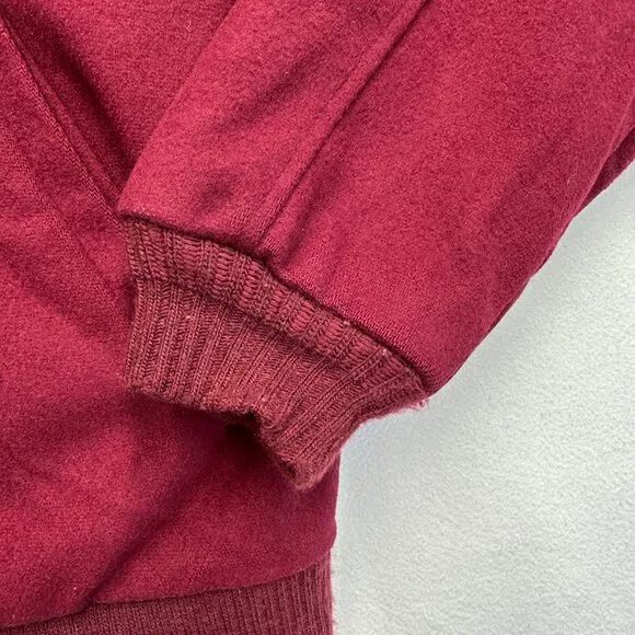 Vintage 80s LL Bean Plaid Lined Wool Bomber Jacket Coat Mens Size Large Red READ - Picture 11 of 16